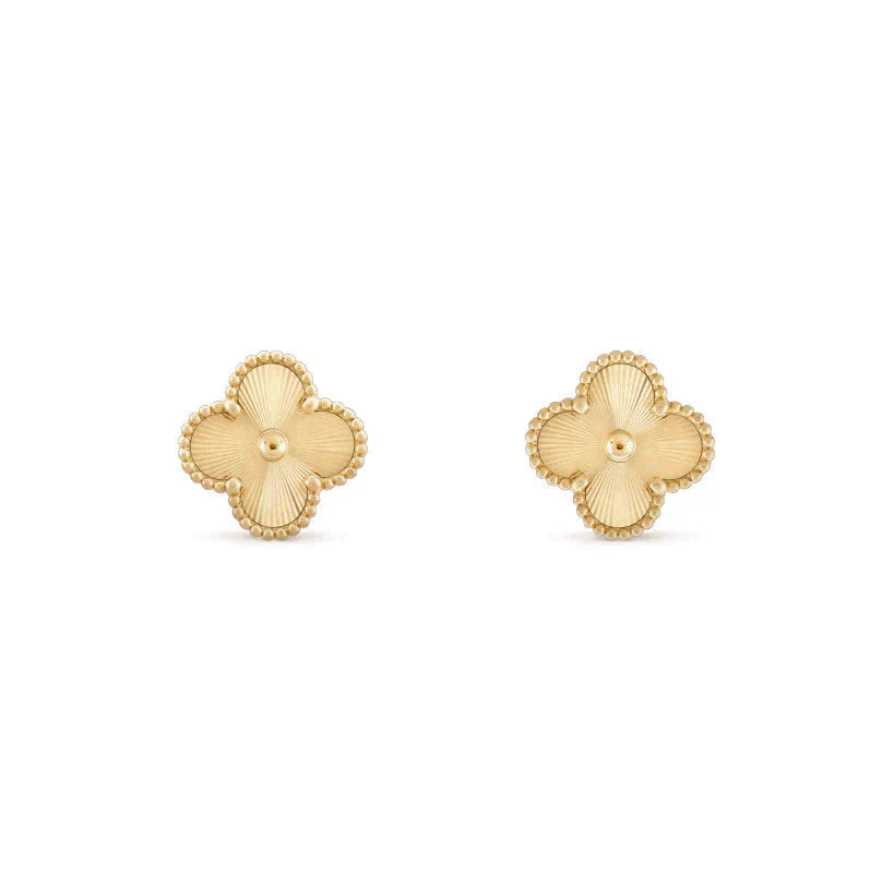 [Amore Jewels]CLOVER MEDIUM 1 MOTIFS LASER EARRINGS